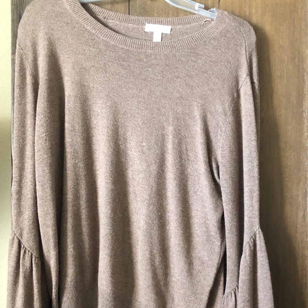 Brown bell sleeve sweater
